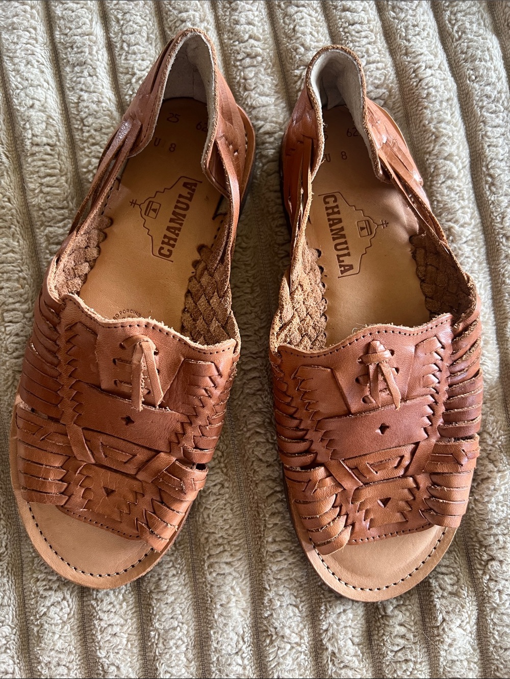 Women’s Tan Leather Chamula Sandals